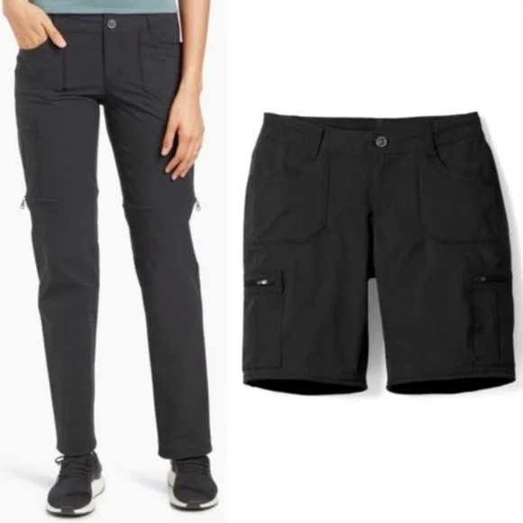 KUHL Horizon Convertible Pants 6297 Black Regular Size 2 - Picture 1 of 9
